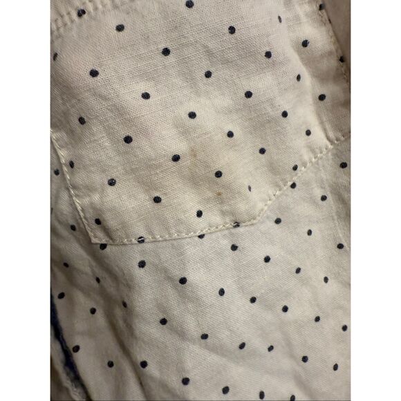 Forever 21 blue and white dot print button up tank Small - Picture 4 of 4